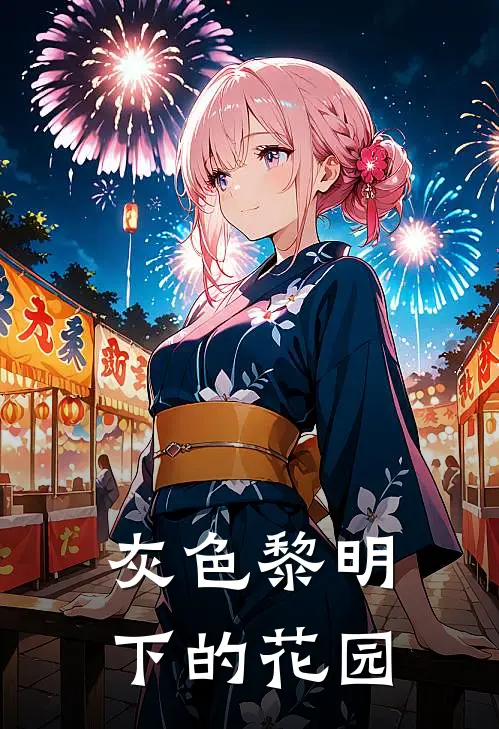 灰色黎明下的花园