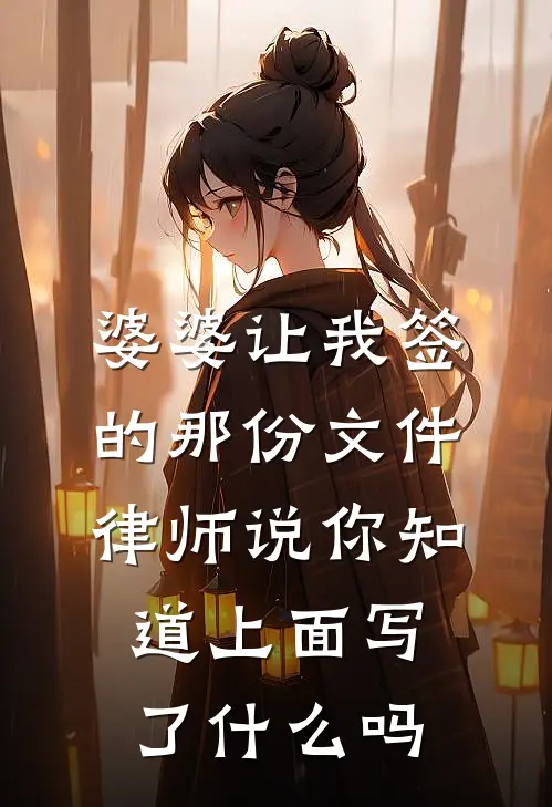 婆婆让我签的那份文件，律师说你知道上面写了什么吗